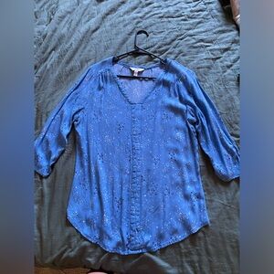 Blue 3/4 sleeve tunic